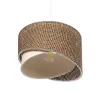 GLOBOSTAR® LILI 203-0177 Μοντέρνο Κρεμαστό Φωτιστικό Οροφής με Ντουί 1 x E27 AC 220-240V IP20 - Καφέ & Μπεζ - Μ30 x Π30 x Υ22cm