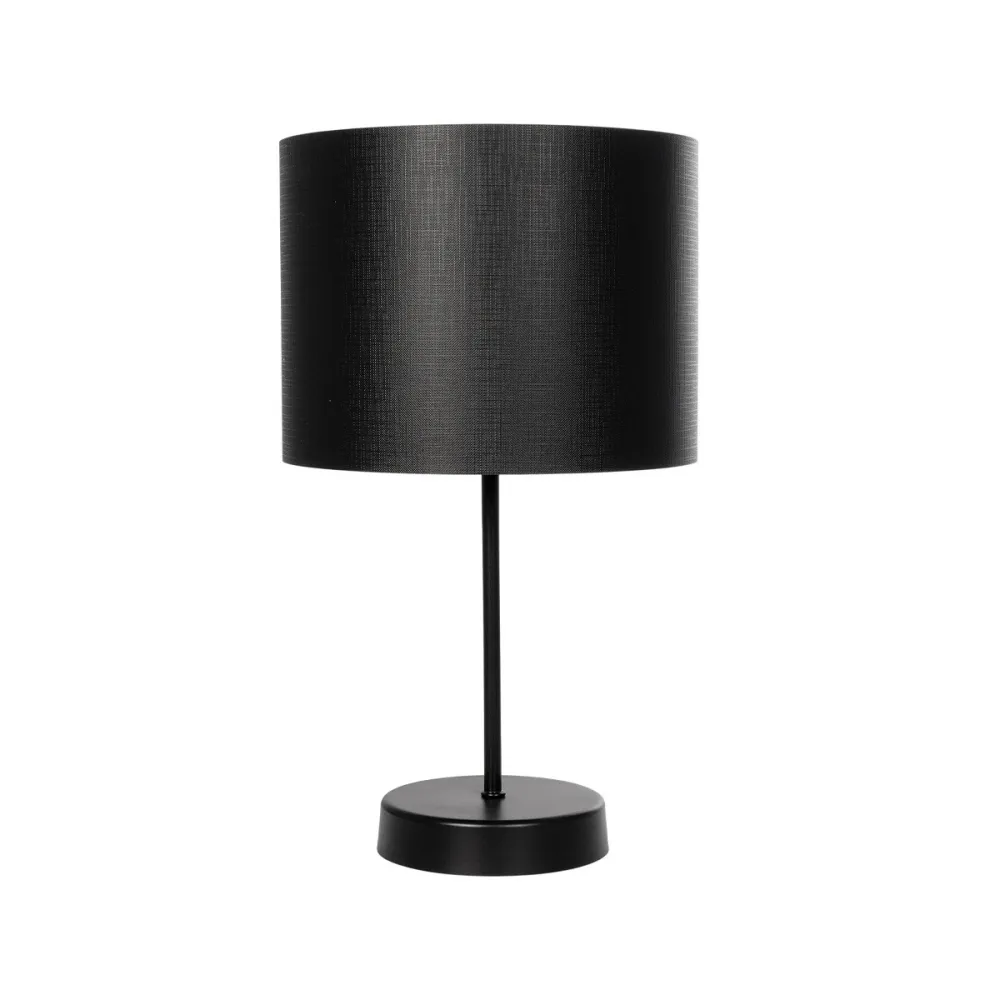 GLOBOSTAR® WIZ 203-0178 Μοντέρνο Επιτραπέζιο Φωτιστικό Πορτατίφ με Ντουί 1 x E27 AC 220-240V IP20 - Μαύρο - Μ22 x Π22 x Υ36.5cm