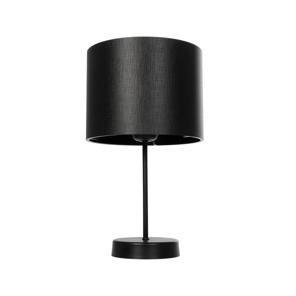 GLOBOSTAR® WIZ 203-0178 Μοντέρνο Επιτραπέζιο Φωτιστικό Πορτατίφ με Ντουί 1 x E27 AC 220-240V IP20 - Μαύρο - Μ22 x Π22 x Υ36.5cm