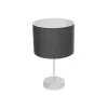 GLOBOSTAR® WIZ 203-0179 Μοντέρνο Επιτραπέζιο Φωτιστικό Πορτατίφ με Ντουί 1 x E27 AC 220-240V IP20 - Ασημί & Γκρι - Μ22 x Π22 x Υ36.5cm