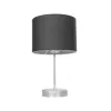GLOBOSTAR® WIZ 203-0179 Μοντέρνο Επιτραπέζιο Φωτιστικό Πορτατίφ με Ντουί 1 x E27 AC 220-240V IP20 - Ασημί & Γκρι - Μ22 x Π22 x Υ36.5cm