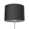 GLOBOSTAR® WIZ 203-0179 Μοντέρνο Επιτραπέζιο Φωτιστικό Πορτατίφ με Ντουί 1 x E27 AC 220-240V IP20 - Ασημί & Γκρι - Μ22 x Π22 x Υ36.5cm