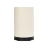 GLOBOSTAR® CYLINDER 203-0183 Μοντέρνο Επιτραπέζιο Φωτιστικό Πορτατίφ με Ντουί 1 x E27 AC 220-240V IP20 - Μαύρο & Μπεζ - Μ14 x Π14 x Υ22cm