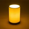 GLOBOSTAR® CYLINDER 203-0183 Μοντέρνο Επιτραπέζιο Φωτιστικό Πορτατίφ με Ντουί 1 x E27 AC 220-240V IP20 - Μαύρο & Μπεζ - Μ14 x Π14 x Υ22cm