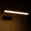 GLOBOSTAR® REFINE 203-0188 Μοντέρνο Φωτιστικό Τοίχου - Απλίκα Καθρέπτη Μπάνιου LED 7W 640lm 120° AC 220-240V IP44 Θερμό Λευκό 2700K - Lumileds SMD Chip - Μαύρο Ματ - Μ35 x Π21 x Υ12cm - 2 Χρόνια Εγγύηση