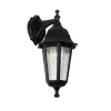 GLOBOSTAR® VITRO 203-0191 Vintage Φωτιστικό Τοίχου - Απλίκα με Ντουί 1 x E27 AC 220-240V IP44 - Μαύρο - Μ17 x Π20 x Υ36cm