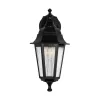 GLOBOSTAR® VITRO 203-0191 Vintage Φωτιστικό Τοίχου - Απλίκα με Ντουί 1 x E27 AC 220-240V IP44 - Μαύρο - Μ17 x Π20 x Υ36cm