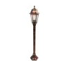 GloboStar® VITRO 203-0197 Vintage Επιδαπέδιο Φωτιστικό Κολωνάκι Κήπου Μονόφωτο 1 x E27 IP44 Χάλκινο & Διάφανο Πλαστικό - Μ17 x Π17 x Υ100cm