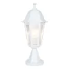 GloboStar® VITRO 203-0200 Vintage Επιδαπέδιο Φωτιστικό Φαναράκι Μονόφωτο 1 x E27 IP44 Λευκό & Διάφανο Πλαστικό - Μ17 x Π17 x Υ40cm