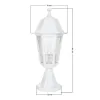 GloboStar® VITRO 203-0200 Vintage Επιδαπέδιο Φωτιστικό Φαναράκι Μονόφωτο 1 x E27 IP44 Λευκό & Διάφανο Πλαστικό - Μ17 x Π17 x Υ40cm