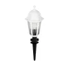 GloboStar® VITRO 203-0203 Vintage Καρφωτό Φωτιστικό Φαναράκι Μονόφωτο 1 x E27 IP44 Λευκό & Διάφανο Πλαστικό - Μ17 x Π17 x Υ55cm