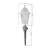 GloboStar® VITRO 203-0203 Vintage Καρφωτό Φωτιστικό Φαναράκι Μονόφωτο 1 x E27 IP44 Λευκό & Διάφανο Πλαστικό - Μ17 x Π17 x Υ55cm