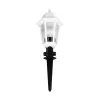 GloboStar® VITRO 203-0203 Vintage Καρφωτό Φωτιστικό Φαναράκι Μονόφωτο 1 x E27 IP44 Λευκό & Διάφανο Πλαστικό - Μ17 x Π17 x Υ55cm