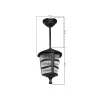 GLOBOSTAR® ZARDIN 203-0204 Vintage Φωτιστικό Οροφής με Ντουί 1 x E27 AC 220-240V IP44 - Μαύρο - Μ17 x Π17 x Υ42cm