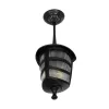 GLOBOSTAR® ZARDIN 203-0204 Vintage Φωτιστικό Οροφής με Ντουί 1 x E27 AC 220-240V IP44 - Μαύρο - Μ17 x Π17 x Υ42cm