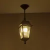GLOBOSTAR® SOLME 203-0209 Vintage Φωτιστικό Οροφής με Ντουί 1 x E27 AC 220-240V IP44 - Μαύρο - Μ15 x Π15 x Υ27cm