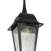 GLOBOSTAR® SOLME 203-0209 Vintage Φωτιστικό Οροφής με Ντουί 1 x E27 AC 220-240V IP44 - Μαύρο - Μ15 x Π15 x Υ27cm