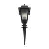 GloboStar® SOLME 203-0213 Vintage Καρφωτό Φωτιστικό Φαναράκι Μονόφωτο 1 x E27 IP44 Μαύρο & Διάφανο Πλαστικό - Μ22 x Π22 x Υ35cm