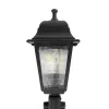 GloboStar® SOLME 203-0213 Vintage Καρφωτό Φωτιστικό Φαναράκι Μονόφωτο 1 x E27 IP44 Μαύρο & Διάφανο Πλαστικό - Μ22 x Π22 x Υ35cm