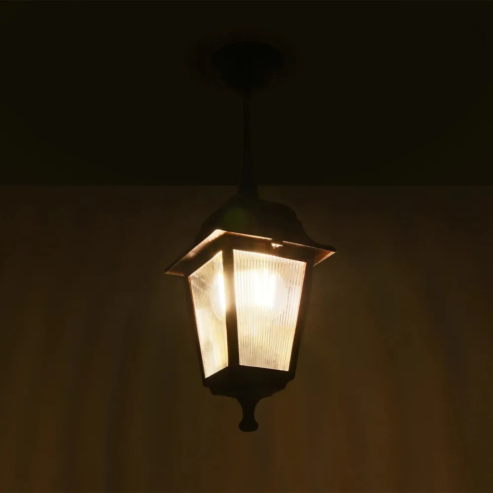 GLOBOSTAR® SOLME 203-0214 Vintage Φωτιστικό Οροφής με Ντουί 1 x E27 AC 220-240V IP44 - Χάλκινο - Μ15 x Π15 x Υ27cm