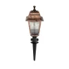 GloboStar® SOLME 203-0218 Vintage Καρφωτό Φωτιστικό Φαναράκι Μονόφωτο 1 x E27 IP44 Χάλκινο & Διάφανο Πλαστικό - Μ22 x Π22 x Υ35cm