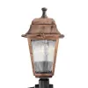 GloboStar® SOLME 203-0218 Vintage Καρφωτό Φωτιστικό Φαναράκι Μονόφωτο 1 x E27 IP44 Χάλκινο & Διάφανο Πλαστικό - Μ22 x Π22 x Υ35cm