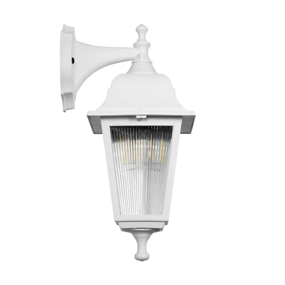 GLOBOSTAR® SOLME 203-0221 Vintage Φωτιστικό Τοίχου - Απλίκα με Ντουί 1 x E27 AC 220-240V IP44 - Λευκό - Μ15 x Π20 x Υ35cm