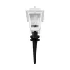GloboStar® SOLME 203-0223 Vintage Καρφωτό Φωτιστικό Φαναράκι Μονόφωτο 1 x E27 IP44 Λευκό & Διάφανο Πλαστικό - Μ22 x Π22 x Υ35cm