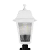 GloboStar® SOLME 203-0223 Vintage Καρφωτό Φωτιστικό Φαναράκι Μονόφωτο 1 x E27 IP44 Λευκό & Διάφανο Πλαστικό - Μ22 x Π22 x Υ35cm