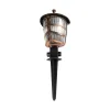 GloboStar® ZARDIN 203-0228 Vintage Καρφωτό Φωτιστικό Φαναράκι Μονόφωτο 1 x E27 IP44 Χάλκινο & Διάφανο Πλαστικό - Μ17 x Π17 x Υ50cm