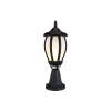 GloboStar® VERDI 203-0231 Vintage Επιδαπέδιο Φωτιστικό Φαναράκι Μονόφωτο 1 x E27 IP44 Μαύρο & Διάφανο Πλαστικό - Μ18 x Π18 x Υ46cm