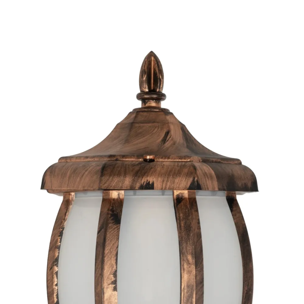 GLOBOSTAR® VERDI 203-0233 Vintage Φωτιστικό Τοίχου - Απλίκα με Ντουί 1 x E27 AC 220-240V IP44 - Χάλκινο - Μ18 x Π25 x Υ40cm