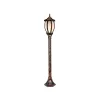 GloboStar® VERDI 203-0236 Vintage Επιδαπέδιο Φωτιστικό Κολωνάκι Κήπου Μονόφωτο 1 x E27 IP44 Χάλκινο & Διάφανο Πλαστικό - Μ17 x Π17 x Υ104cm
