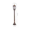 GloboStar® VERDI 203-0236 Vintage Επιδαπέδιο Φωτιστικό Κολωνάκι Κήπου Μονόφωτο 1 x E27 IP44 Χάλκινο & Διάφανο Πλαστικό - Μ17 x Π17 x Υ104cm