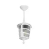 GLOBOSTAR® ZARDIN 203-0237 Vintage Φωτιστικό Οροφής με Ντουί 1 x E27 AC 220-240V IP44 - Λευκό - Μ17 x Π17 x Υ42cm