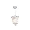 GLOBOSTAR® ZARDIN 203-0237 Vintage Φωτιστικό Οροφής με Ντουί 1 x E27 AC 220-240V IP44 - Λευκό - Μ17 x Π17 x Υ42cm