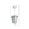GLOBOSTAR® ZARDIN 203-0237 Vintage Φωτιστικό Οροφής με Ντουί 1 x E27 AC 220-240V IP44 - Λευκό - Μ17 x Π17 x Υ42cm