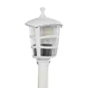 GloboStar® ZARDIN 203-0240 Vintage Επιδαπέδιο Φωτιστικό Κολωνάκι Κήπου Μονόφωτο 1 x E27 IP44 Λευκό & Διάφανο Πλαστικό - Μ17 x Π17 x Υ92cm