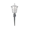 GloboStar® ZARDIN 203-0241 Vintage Καρφωτό Φωτιστικό Φαναράκι Μονόφωτο 1 x E27 IP44 Λευκό & Διάφανο Πλαστικό - Μ17 x Π17 x Υ50cm