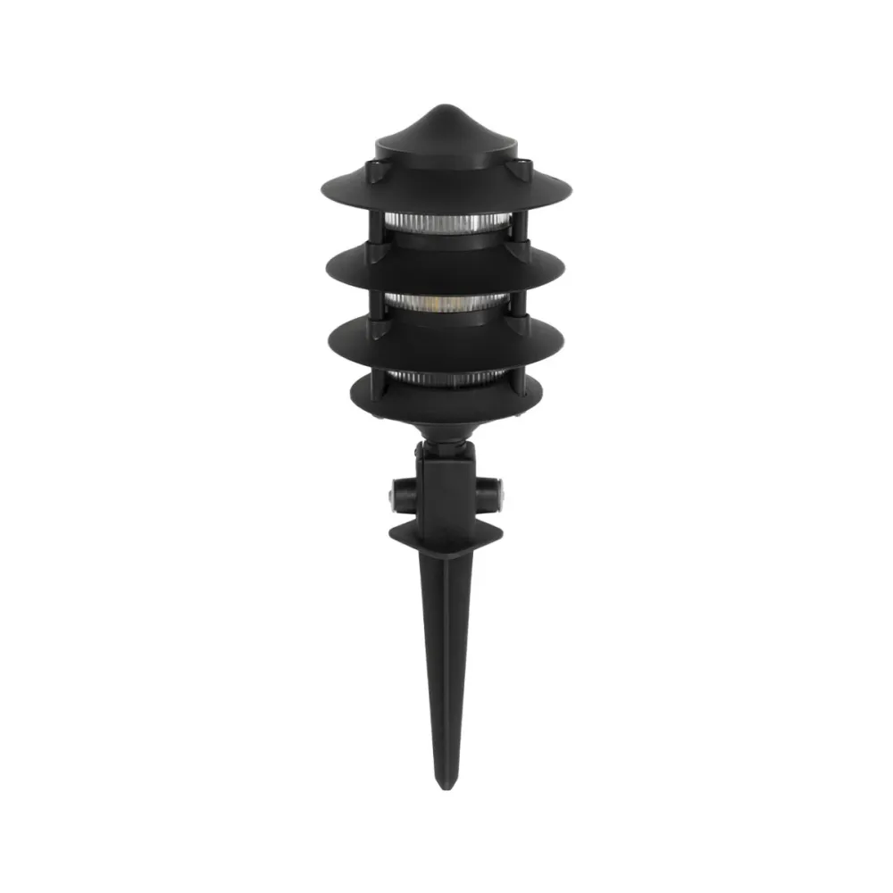 GloboStar® LANTERNA 203-0242 Μοντέρνο Καρφωτό Φωτιστικό Φαναράκι Μονόφωτο 1 x E27 IP44 Μαύρο & Διάφανο Πλαστικό - Μ16 x Π16 x Υ50cm