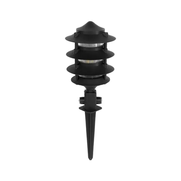 GloboStar® LANTERNA 203-0242 Μοντέρνο Καρφωτό Φωτιστικό Φαναράκι Μονόφωτο 1 x E27 IP44 Μαύρο & Διάφανο Πλαστικό - Μ16 x Π16 x Υ50cm