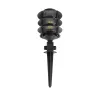 GloboStar® LANTERNA 203-0242 Μοντέρνο Καρφωτό Φωτιστικό Φαναράκι Μονόφωτο 1 x E27 IP44 Μαύρο & Διάφανο Πλαστικό - Μ16 x Π16 x Υ50cm