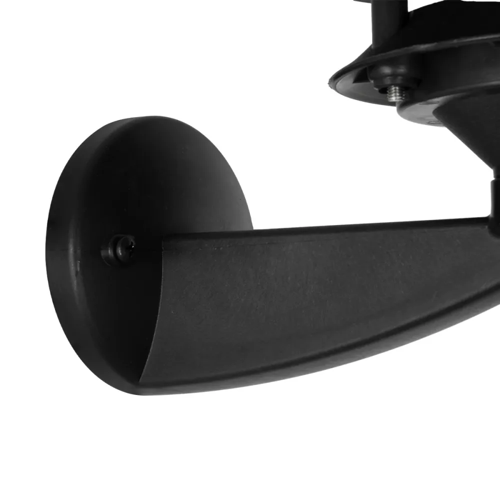 GLOBOSTAR® LANTERNA 203-0244 Μοντέρνο Φωτιστικό Τοίχου - Απλίκα με Ντουί 1 x E27 AC 220-240V IP44 - Μαύρο - Μ16 x Π23 x Υ30cm