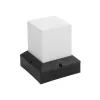 ΠΡΟΣΦΟΡΑ GloboStar® CUBIX 203-0245 Μοντέρνο Επιδαπέδιο Φωτιστικό Μονόφωτο 1 x E27 IP44 Μαύρο Πλαστικό - Μ22.5 x Π22.5 x Υ25cm
