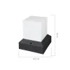 ΠΡΟΣΦΟΡΑ GloboStar® CUBIX 203-0245 Μοντέρνο Επιδαπέδιο Φωτιστικό Μονόφωτο 1 x E27 IP44 Μαύρο Πλαστικό - Μ22.5 x Π22.5 x Υ25cm