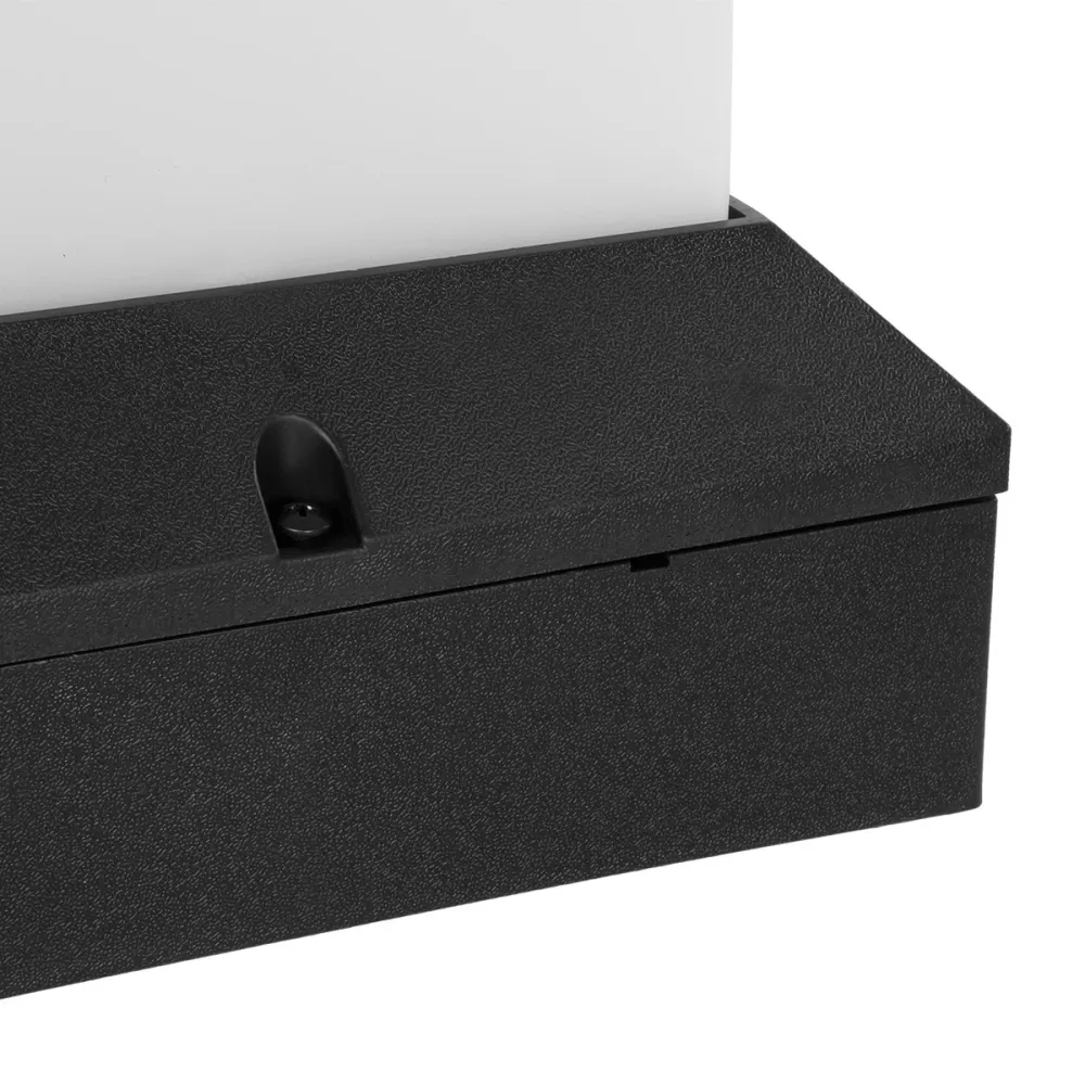 ΠΡΟΣΦΟΡΑ GloboStar® CUBIX 203-0245 Μοντέρνο Επιδαπέδιο Φωτιστικό Μονόφωτο 1 x E27 IP44 Μαύρο Πλαστικό - Μ22.5 x Π22.5 x Υ25cm