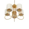 GLOBOSTAR® TRITON 203-0254 Vintage Κρεμαστό Φωτιστικό Οροφής με Ντουί 5 x E27 AC 220-240V IP20 - Χρυσό & Μπεζ - Μ50 x Π50 x Υ48cm