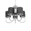 GLOBOSTAR® TRITON 203-0255 Vintage Κρεμαστό Φωτιστικό Οροφής με Ντουί 5 x E27 AC 220-240V IP20 - Ασημί & Γκρι - Μ50 x Π50 x Υ48cm