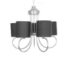 GLOBOSTAR® TRITON 203-0255 Vintage Κρεμαστό Φωτιστικό Οροφής με Ντουί 5 x E27 AC 220-240V IP20 - Ασημί & Γκρι - Μ50 x Π50 x Υ48cm