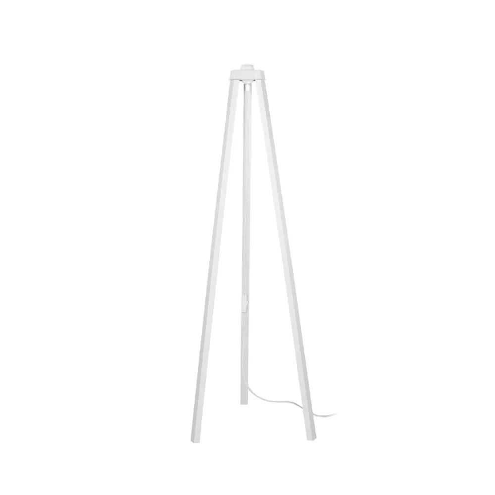 GLOBOSTAR® TRIPOD 203-0259 Μοντέρνο Επιδαπέδιο Φωτιστικό με Ντουί 1 x E27 AC 220-240V IP20 - Λευκό - Μ38 x Π38 x Υ120cm